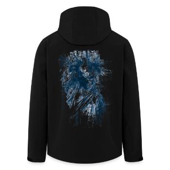 Style larme de la déesse drapée en indigo - Veste softshell homme en polyester recyclé Stanley/Stella - noir - Dos - AI Model Male 185 light (185cm)