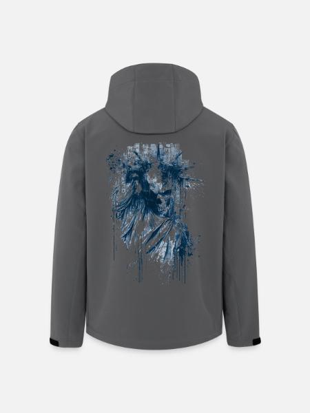 Indigo Draped Goddess Teardrop Style - Men’s Recycled Softshell Jacket by Stanley/Stella - black