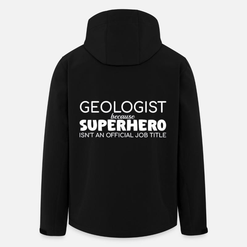 Geologist Superhero Geology - Recycelte Männer Softshell-Jacke von Stanley/Stella - Schwarz