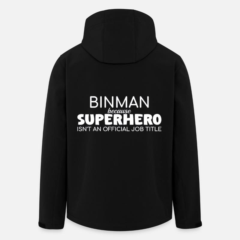 Binman Super-héros - Veste softshell homme en polyester recyclé Stanley/Stella - noir