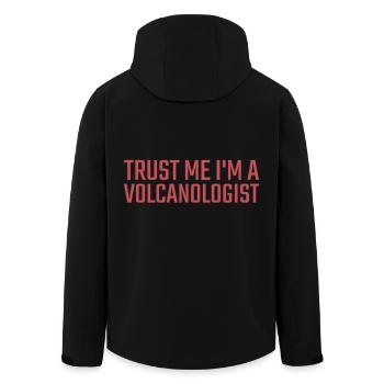 Volcanologist Trust me Volcanology - Recycelte Männer Softshell-Jacke von Stanley/Stella - Schwarz - Hinten - AI Model Male 185 light (185cm)