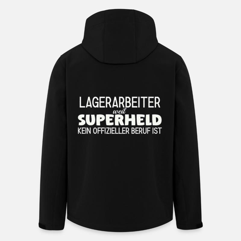 Warehouse Worker Superhero - Men’s Recycled Softshell Jacket by Stanley/Stella - black