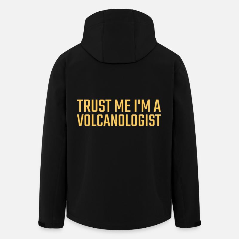 Volcanologist Trust me Volcanology - Men’s Recycled Softshell Jacket by Stanley/Stella - black