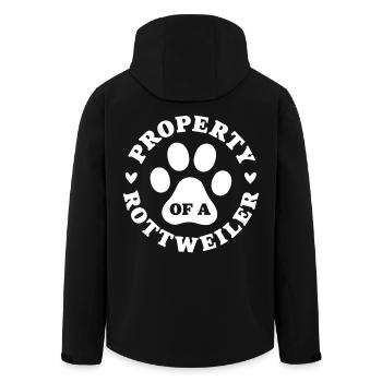 Property of a Rottweiler - Men’s Recycled Softshell Jacket by Stanley/Stella - black - Back - AI Model Male 185 light (185cm)