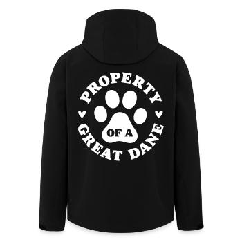 Property of a Great Dane - Men’s Recycled Softshell Jacket by Stanley/Stella - black - Back - AI Model Male 185 light (185cm)