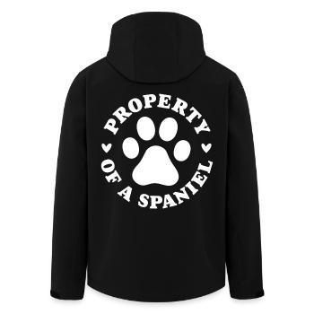 Property of a Spaniel - Men’s Recycled Softshell Jacket by Stanley/Stella - black - Back - AI Model Male 185 light (185cm)