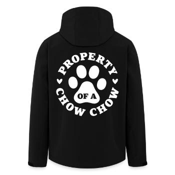 Property of a Chow Chow - Men’s Recycled Softshell Jacket by Stanley/Stella - black - Back - AI Model Male 185 light (185cm)