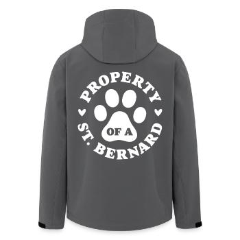 Property of a St Bernard - Men’s Recycled Softshell Jacket by Stanley/Stella - anthracite - Back - AI Model Male 185 light (185cm)