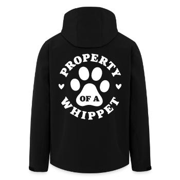Property of a Whippet - Men’s Recycled Softshell Jacket by Stanley/Stella - black - Back - AI Model Male 185 light (185cm)
