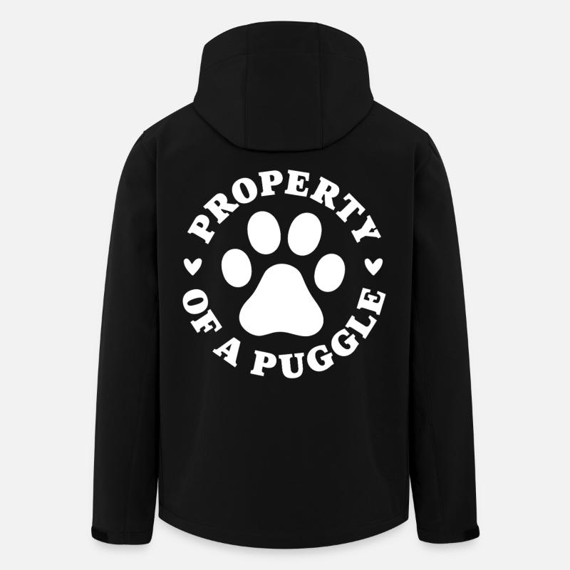 Property of a Puggle - Men’s Recycled Softshell Jacket by Stanley/Stella - black