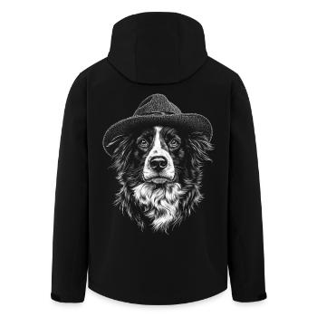 Berger Australien Chien de troupeau Chien de troupeau Aussi - Veste softshell homme en polyester recyclé Stanley/Stella - noir - Dos - AI Model Male 185 light (185cm)
