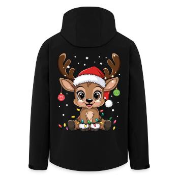 Renne Noël Noël Pull Mignon - Veste softshell homme en polyester recyclé Stanley/Stella - noir - Dos - AI Model Male 185 light (185cm)