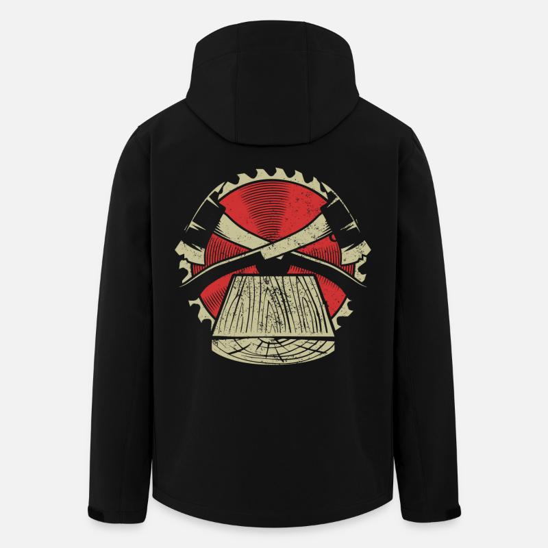 Holz Holzfäller Kettensäge Motorsäge Wald Säge - Recycelte Männer Softshell-Jacke von Stanley/Stella - Schwarz