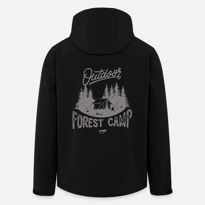 Wald-Camp - Recycelte Männer Softshell-Jacke von Stanley/Stella - Schwarz