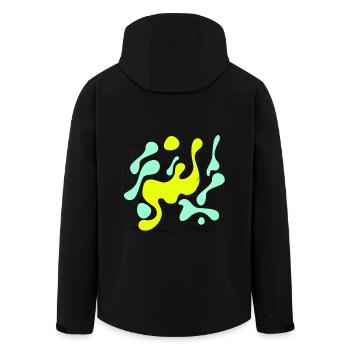 No Art - Recycelte Männer Softshell-Jacke von Stanley/Stella - Schwarz - Hinten - AI Model Male 185 light (185cm)