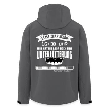 Zahntechniker Unterfütterung Ausraster - Recycelte Männer Softshell-Jacke von Stanley/Stella - Anthrazit - Hinten - AI Model Male 185 light (185cm)