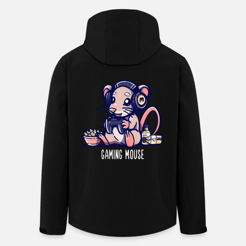Souris de jeu - Veste softshell homme en polyester recyclé Stanley/Stella - noir