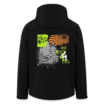 Mei Woid4tel - Recycelte Männer Softshell-Jacke von Stanley/Stella - Schwarz - Hinten - AI Model Male 185 light (185cm)