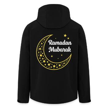 Ramadan Mubarak - Recycelte Männer Softshell-Jacke von Stanley/Stella - Schwarz - Hinten - AI Model Male 185 light (185cm)
