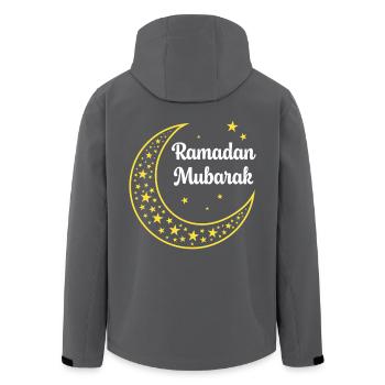 Ramadan Mubarak - Men’s Recycled Softshell Jacket by Stanley/Stella - anthracite - Back - AI Model Male 185 light (185cm)