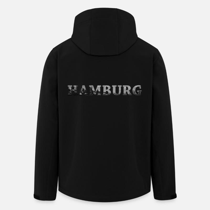 Hambourg - Veste softshell homme en polyester recyclé Stanley/Stella - noir