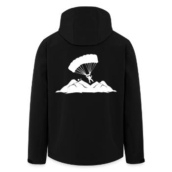 Paragliding Paragliding Paraglider hobby - Men’s Recycled Softshell Jacket by Stanley/Stella - black - Back - AI Model Male 185 light (185cm)