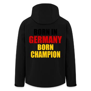 born in germany born champion - - Veste softshell homme en polyester recyclé Stanley/Stella - noir - Dos - AI Model Male 185 light (185cm)