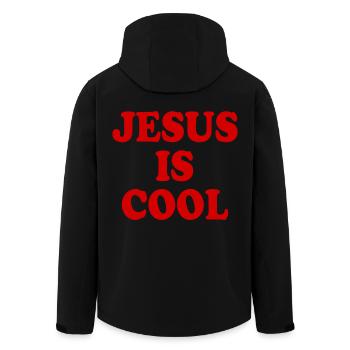 Jesus is cool - Recycelte Männer Softshell-Jacke von Stanley/Stella - Schwarz - Hinten - AI Model Male 185 light (185cm)