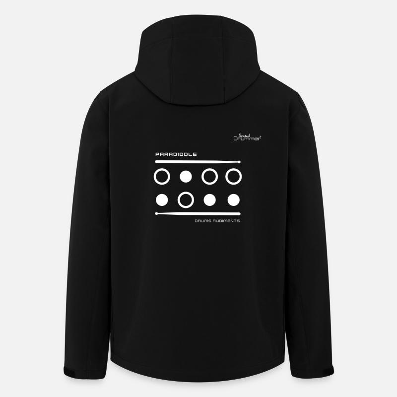 Paradiddle White - Men’s Recycled Softshell Jacket by Stanley/Stella - black