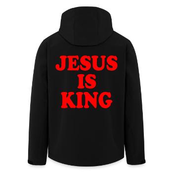 Jesus is king - Recycelte Männer Softshell-Jacke von Stanley/Stella - Schwarz - Hinten - AI Model Male 185 light (185cm)