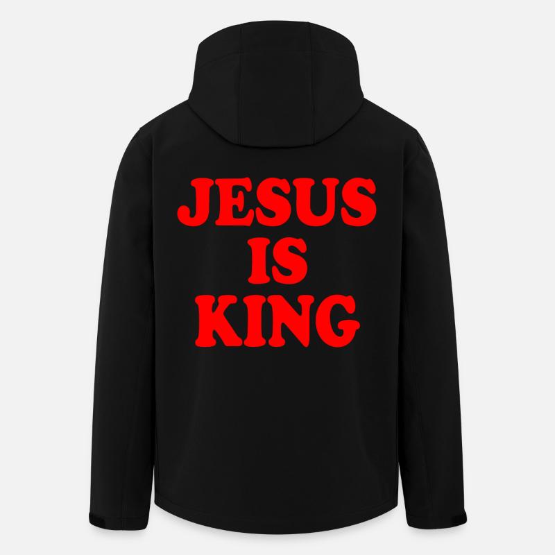 Jesus is king - Veste softshell homme en polyester recyclé Stanley/Stella - noir