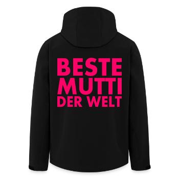 Beste mutti der welt - Recycelte Männer Softshell-Jacke von Stanley/Stella - Schwarz - Hinten - AI Model Male 185 light (185cm)