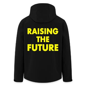 Raising the future - Recycelte Männer Softshell-Jacke von Stanley/Stella - Schwarz - Hinten - AI Model Male 185 light (185cm)