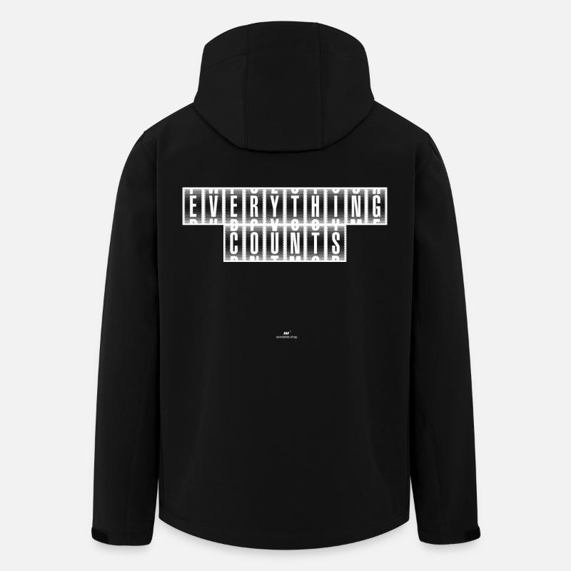 Tout compte blanche - Veste softshell homme en polyester recyclé Stanley/Stella - noir
