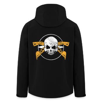 Construction de gala d'emploi de travail d'opérateur de machine d'excavatrice - Veste softshell homme en polyester recyclé Stanley/Stella - noir - Dos - AI Model Male 185 light (185cm)