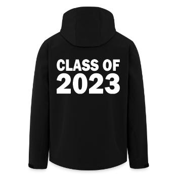 Class of 2023 - Men’s Recycled Softshell Jacket by Stanley/Stella - black - Back - AI Model Male 185 light (185cm)