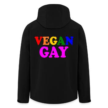 Vegan gay - Veste softshell homme en polyester recyclé Stanley/Stella - noir - Dos - AI Model Male 185 light (185cm)
