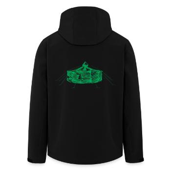 jurte_green - Recycelte Männer Softshell-Jacke von Stanley/Stella - Schwarz - Hinten - AI Model Male 185 light (185cm)