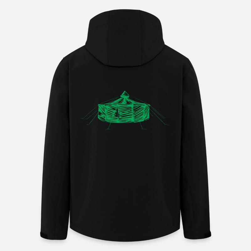 jurte_green - Recycelte Männer Softshell-Jacke von Stanley/Stella - Schwarz