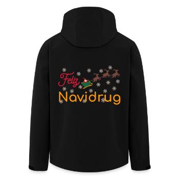 Apotheke Weihnachten Feliz Navidrug - Recycelte Männer Softshell-Jacke von Stanley/Stella - Schwarz - Hinten - AI Model Male 185 light (185cm)