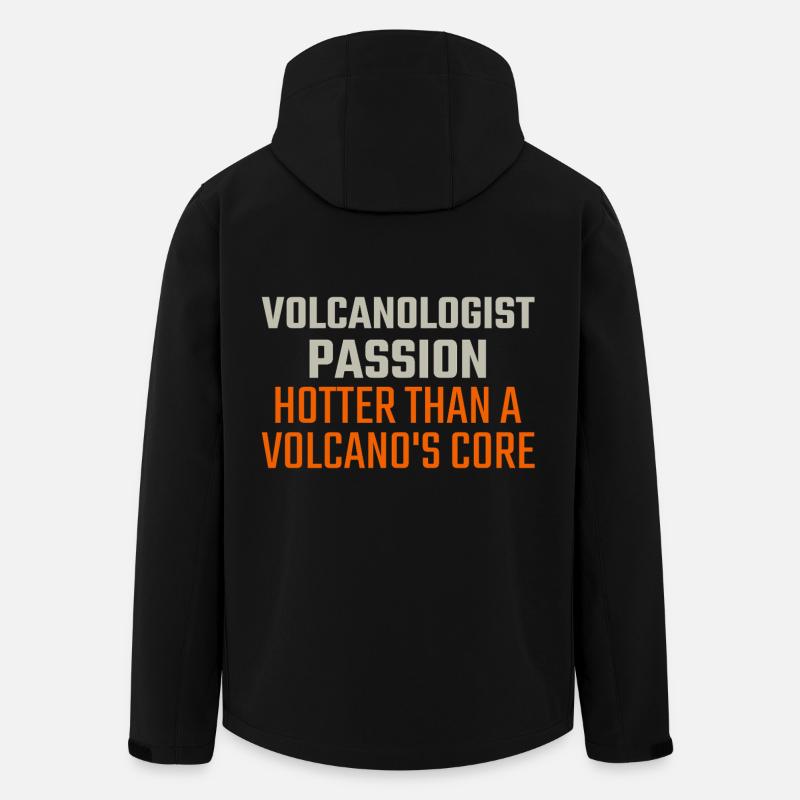 Volcanologist Passion Volcanology - Recycelte Männer Softshell-Jacke von Stanley/Stella - Schwarz