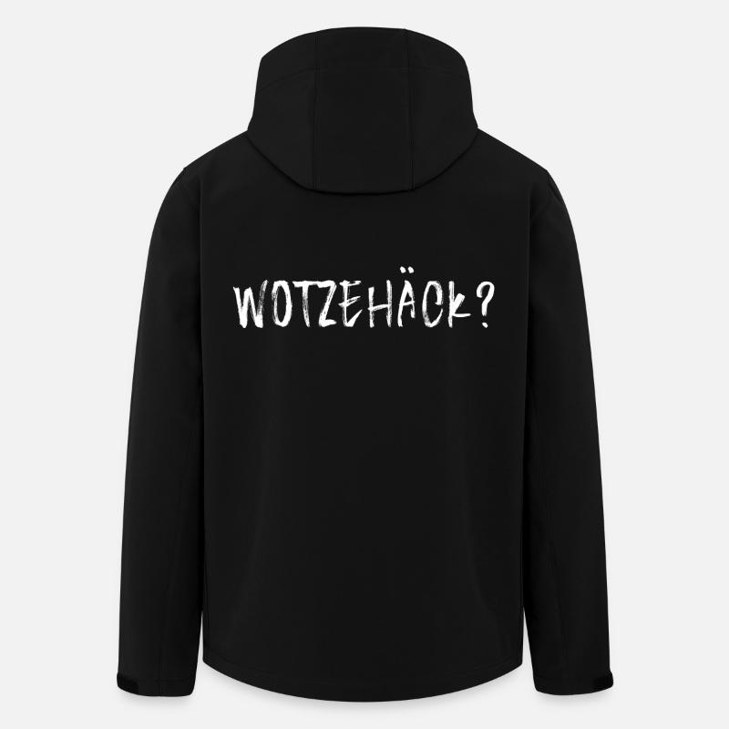 WOTZEHÄCK? - Recycelte Männer Softshell-Jacke von Stanley/Stella - Schwarz
