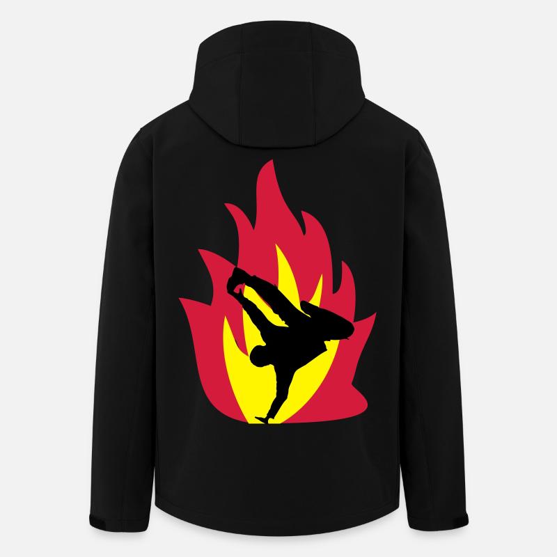 Breakdancer dans le feu - Veste softshell homme en polyester recyclé Stanley/Stella - noir
