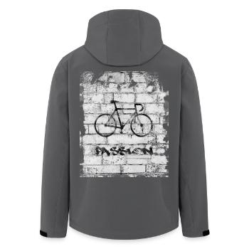 Bike - Men’s Recycled Softshell Jacket by Stanley/Stella - black - Back - AI Model Male 185 light (185cm)