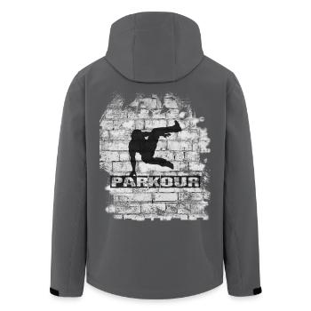 Parkour - Veste softshell homme en polyester recyclé Stanley/Stella - noir - Dos - AI Model Male 185 light (185cm)