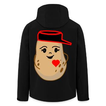 Hearty Potato Potato Vegetable Fantasy - Men’s Recycled Softshell Jacket by Stanley/Stella - black - Back - AI Model Male 185 light (185cm)