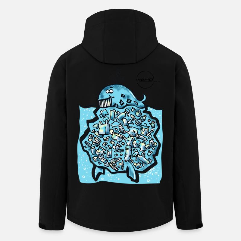 WhaleBerg von . Nemo - Recycelte Männer Softshell-Jacke von Stanley/Stella - Schwarz