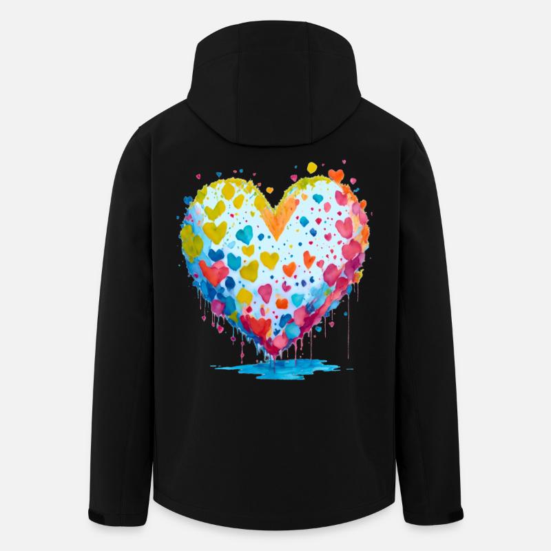 ich schenke dir meine Herz - Recycelte Männer Softshell-Jacke von Stanley/Stella - Schwarz