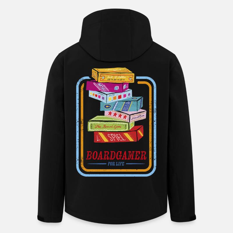 Retro Boardgamer for life - Recycelte Männer Softshell-Jacke von Stanley/Stella - Schwarz