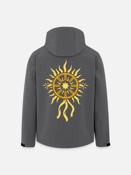 Sonnenrad Symbol - Mittsommer Feuerrad - Recycelte Männer Softshell-Jacke von Stanley/Stella - Schwarz